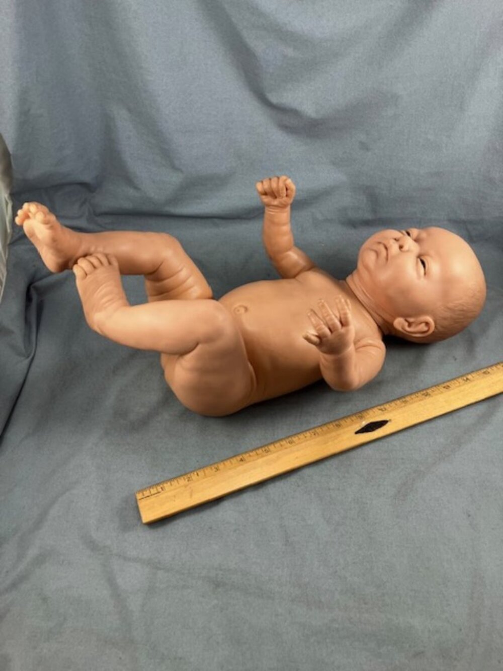 Vtg Girl Berjusa Newborn Doll 20"